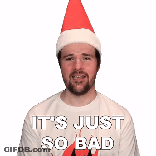Santa Hat Too Bad GIF