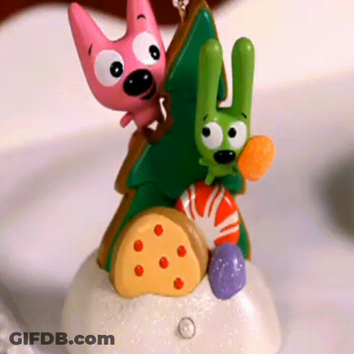 Santa Hoops And YoYo Ornament GIF