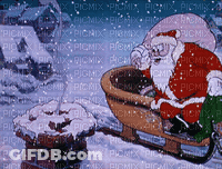 Santa In Sleigh Picmix GIF