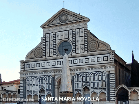 Santa Maria Novella Is Written On The Bottom Of A Picture GIF