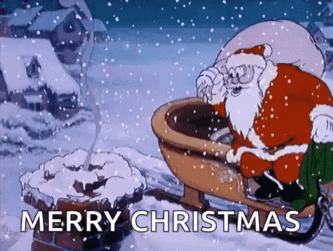 Santa Merry Christmas Animation GIF