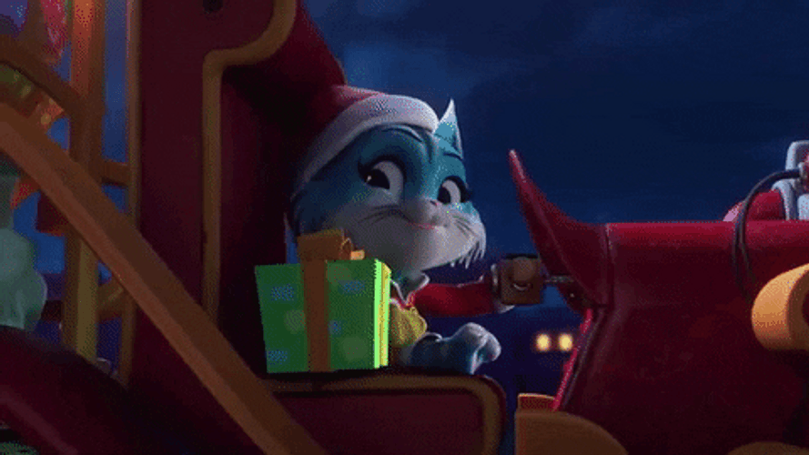 Santa Merry Christmas Cat GIF