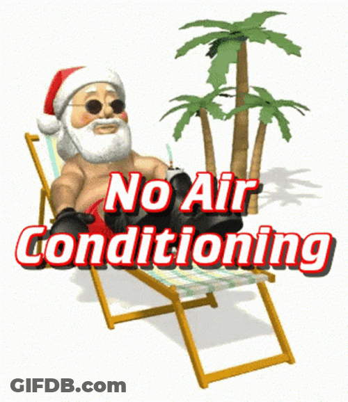 Santa No Air Conditioning GIF