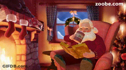Santa Reading Book With Zoobe.com GIF