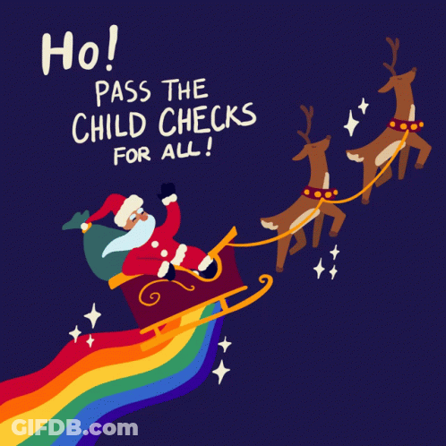 Santa Sleigh Ho Ho Ho Pass Child Checks GIF