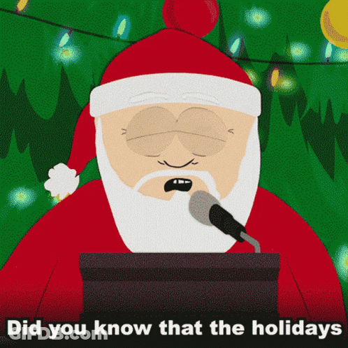 Santa Speaking Into Microphone Did You Know That The Holidays GIF