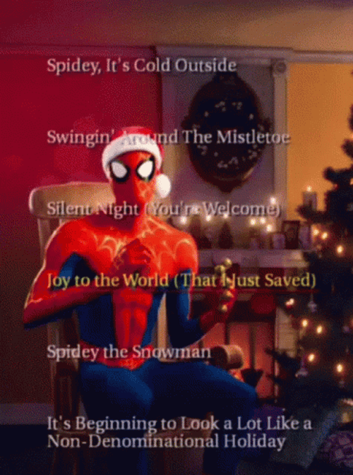 Santa Spider Man Christmas Meme GIF