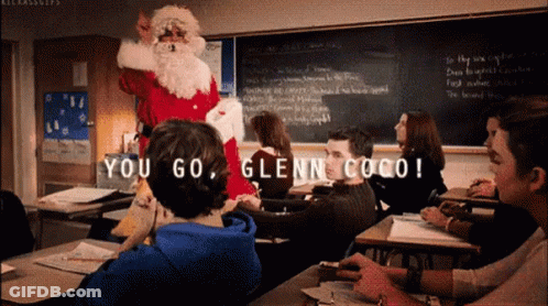 Santa Suit Man In Classroom You Go Glenn Coco GIF