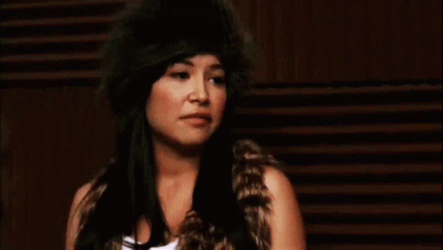 Santana Lopez Sarcastic Shrug GIF