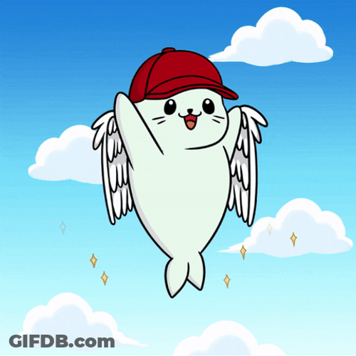 Sappy Seal With Wings GIF