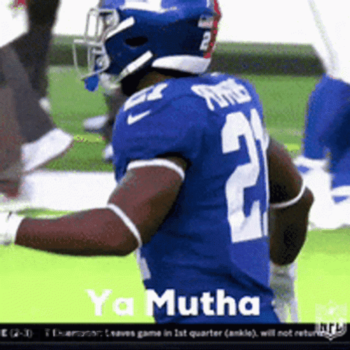 Saquon Barkley Back Flips GIF