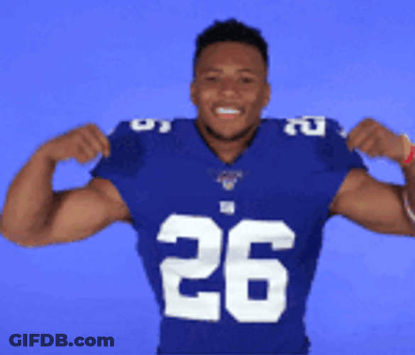 Saquon Barkley Muscles Flex GIF