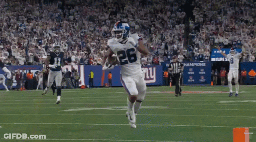 Saquon Barkley Throw It Back GIF