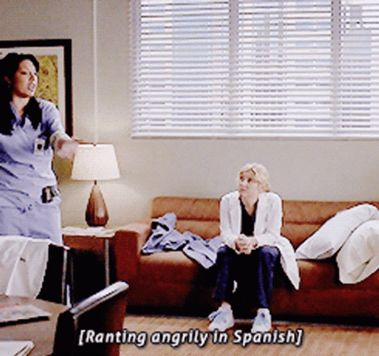 Sara Ramirez Ranting Angrily In Spanish GIF