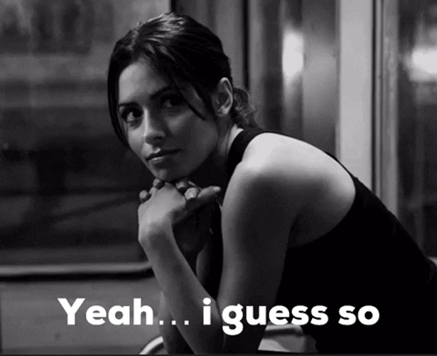 Sarah Shahi I Guess So GIF