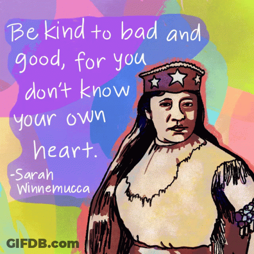 Sarah Winnemucca Drawing With Quote GIF