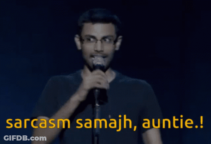Sarcasm Auntie Stand Up Comedy GIF