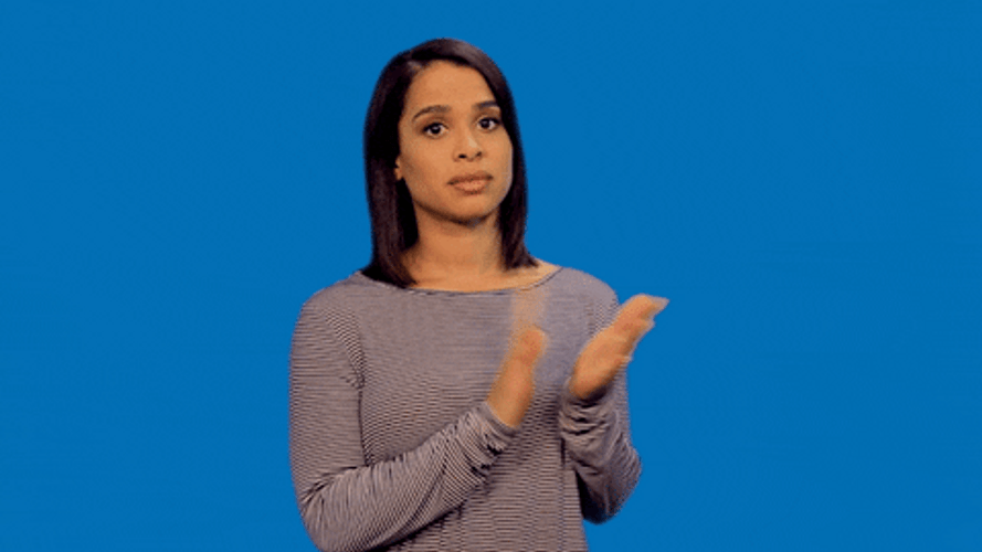 Sarcastic Clap Eye Roll GIF