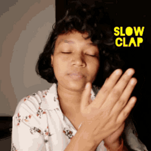 Sarcastic Face Slow Clap GIF