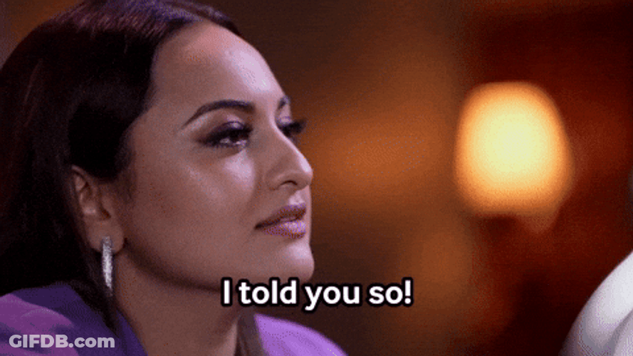 Sarcastic I Told You So GIF