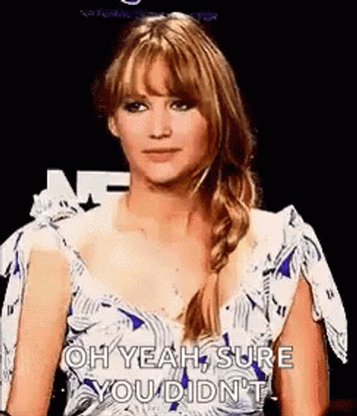 Sarcastic Jennifer Lawrence Ok GIF