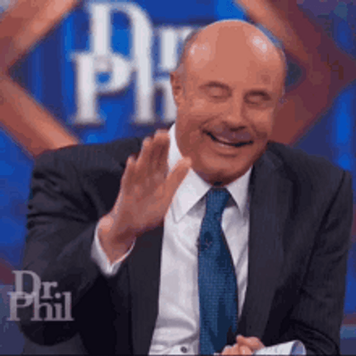 Sarcastic Laugh Dr. Phil Eye Roll GIF