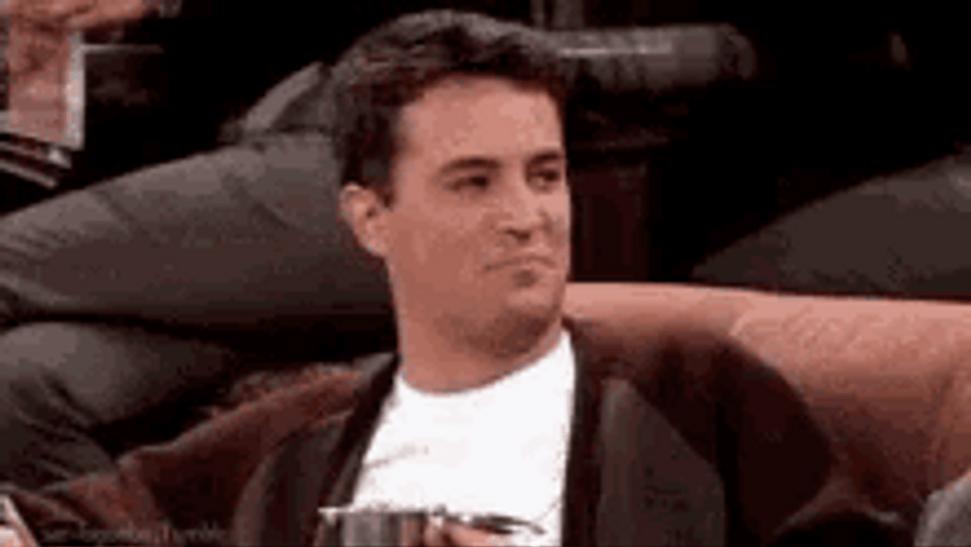 Sarcastic Laugh Fake Chandler Friends GIF