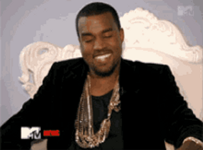 Sarcastic Laugh Kanye West Mixed Feelings MTV GIF