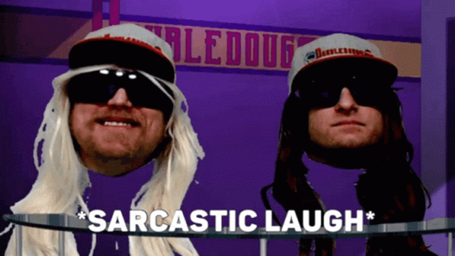 Sarcastic Laugh Meme Double Dougs Twitch Streamer GIF