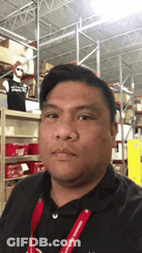 Sarcastic Laugh Storage Area Asian Employee GIF
