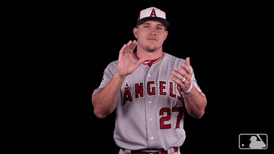 Sarcastic Mike Trout Clapping GIF