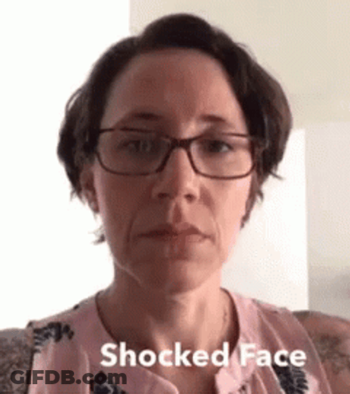 Sarcastic Shocked Face GIF