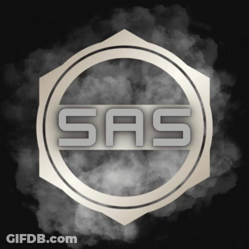 SAS Logo With Smoke GIF