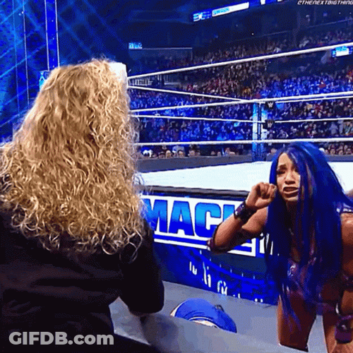 Sasha Banks Insulting Enemy Cry Baby GIF