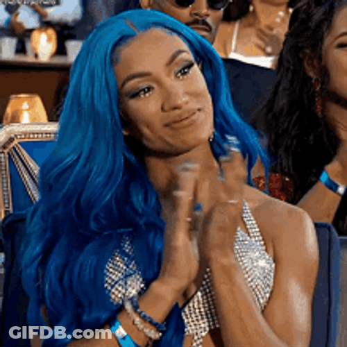 Sasha Banks Smile Clapping Hands Round Of Applause GIF
