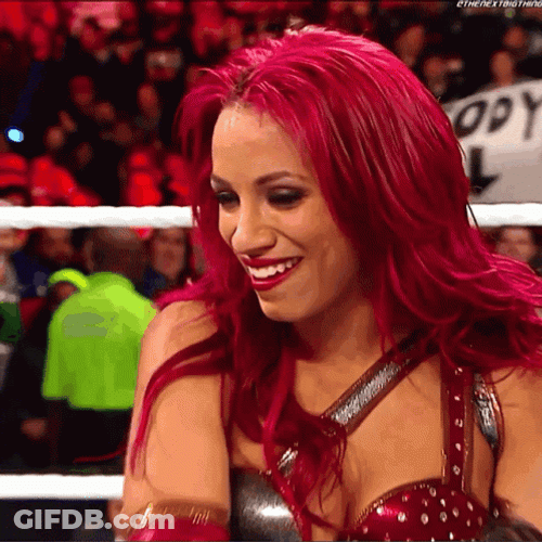 Sasha Banks Wrestler Biting Lip GIF