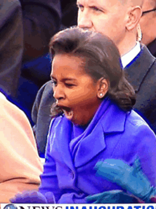 Sasha Obama Yawning Sleepy GIF
