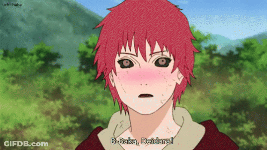 Sasori Akatsuki Blushing Naruto Anime GIF