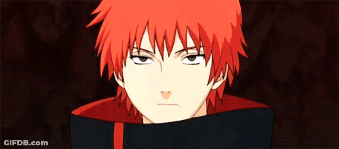 Sasori Serious Shocked Naruto Anime GIF