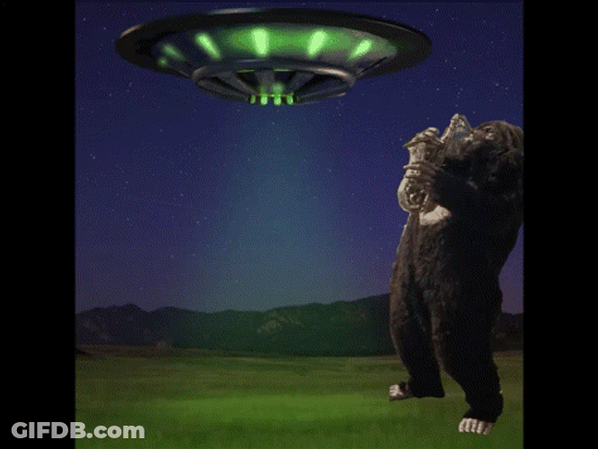 Sasquatch Bigfoot Saxophone Alien GIF