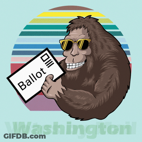 Sasquatch Voting Election Art GIF