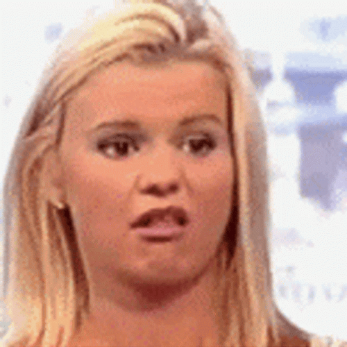Sassy Blonde Making Funny Face GIF