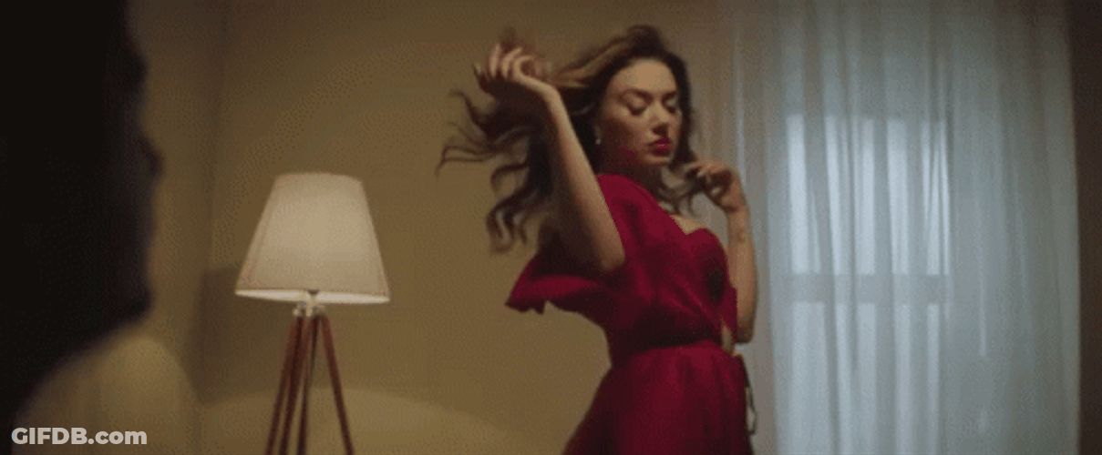 Sassy Diva Wears Red Dress GIF