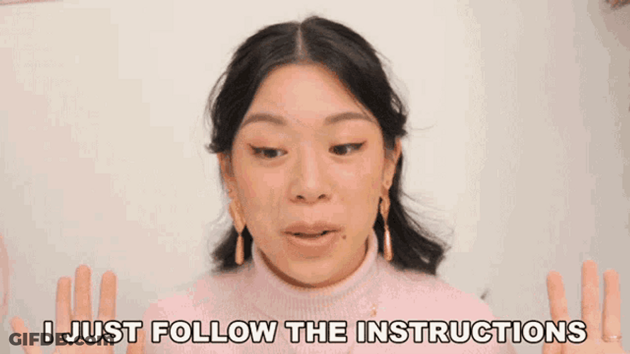 Sassy Girl Follow The Instructions GIF