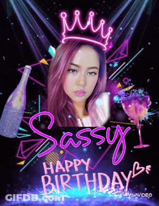 Sassy Happy Birthday Card Woman With Crown GIF