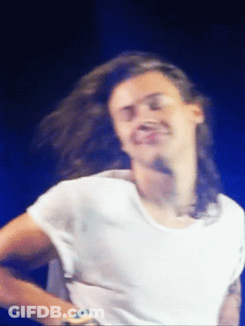 Sassy Harry Styles Waving Long Hair GIF