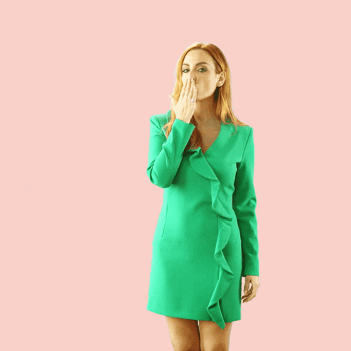 Sassy Lady Flying Kiss GIF