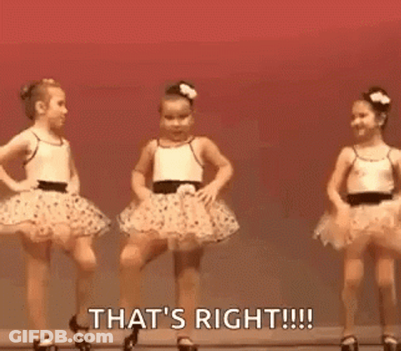 Sassy Little Ballerinas That's Right GIF