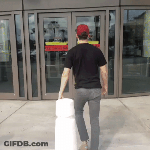 Sassy Man Exaggerated Opening Door GIF