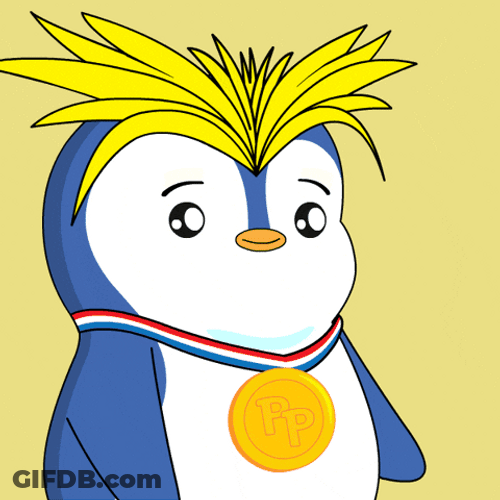 Sassy Rizzler Pudgy Penguin Winks GIF